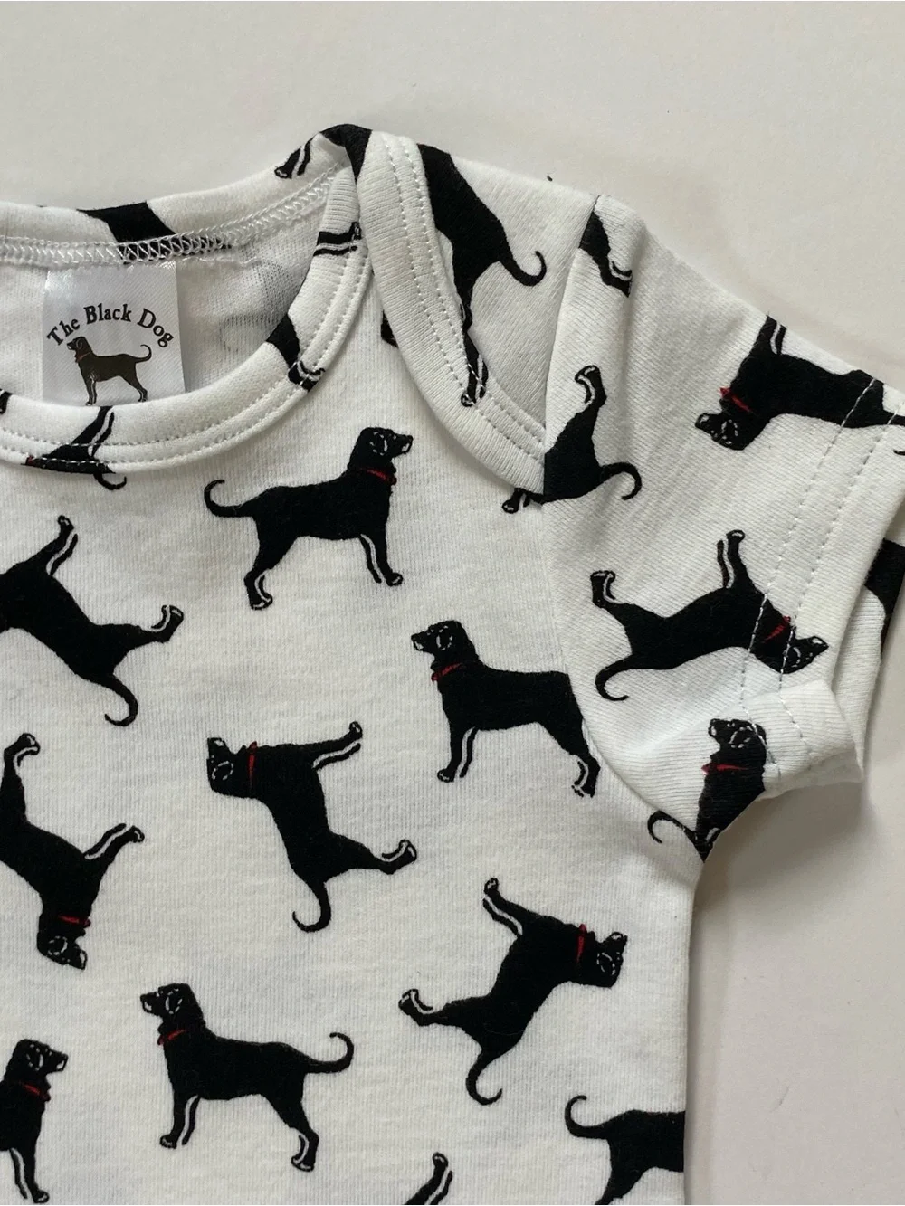 The Black Dog Baby Shirt Size 3 Months One Piece Organic Snap Top Dog NEW preppy